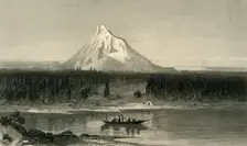 Mount Hood, from the Columbia 1872. Creator: Robert Hinshelwood
