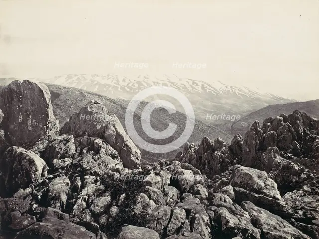 Mount Hermon, The Mount of Transfiguration, ca. 1857. Creator: Francis Frith.