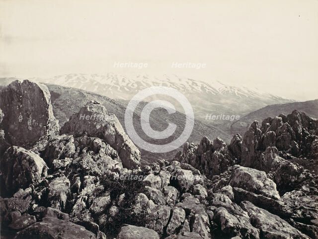 Mount Hermon, The Mount of Transfiguration, ca. 1857. Creator: Francis Frith.