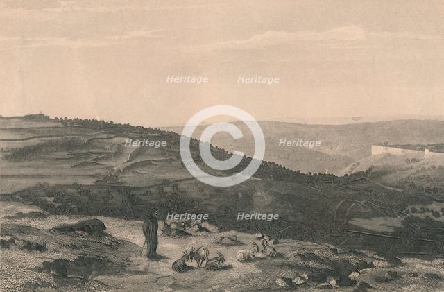 'Mount of Olives & Valley of Jehoshaphat', 1871. Artist: D Mitchell.