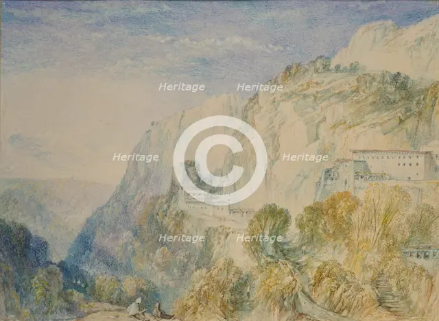 Mount Lebanon and the Convent of St Antonio, c1832-1834. Artist: JMW Turner.
