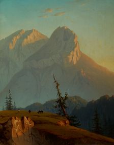 Mount Muran in the Tatra Mountains at Sunrise, 1867. Creator: Joseph Marszewski