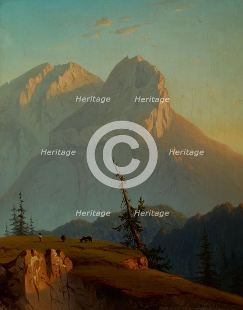 Mount Muran in the Tatra Mountains at Sunrise, 1867. Creator: Joseph Marszewski.