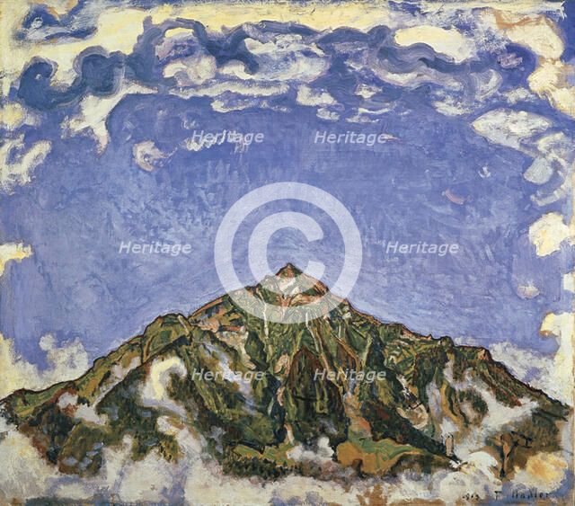 Mount Niesen Seen from Heustrich, 1910.