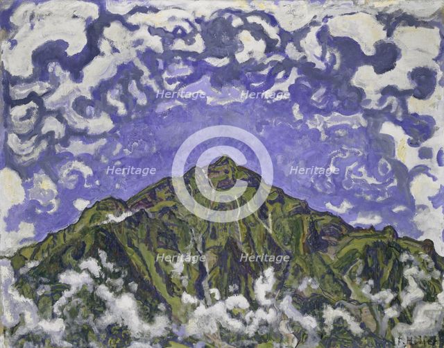 Mount Niesen seen from Heustrich, 1910. Creator: Hodler, Ferdinand (1853-1918).