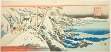 Mount Satta in Suruga Province (Suruga Sattayama), from the series "Famous Places in..., c. 1830/34. Creator: Totoya Hokkei