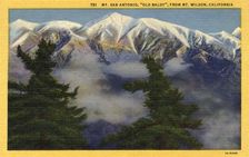 Mount San Antonio, Old Baldy from Mount Wilson, California, USA, 1931
