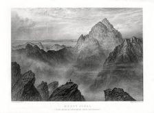 Mount Sinai: Jebel Musa as seen from Jebel Katharina 1887.Artist: W Forrest