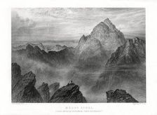 Mount Sinai: Jebel Musa as seen from Jebel Katharina 1887.Artist: W Forrest