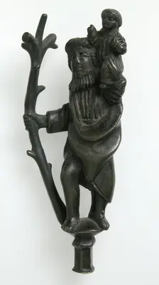 Mount, St. Christopher and Christ Child, German or South Netherlandish, 15th century. Creator: Unknown