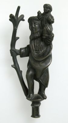 Mount, St. Christopher and Christ Child, German or South Netherlandish, 15th century. Creator: Unknown