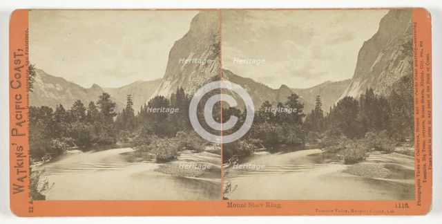 Mount Starr King, Yosemite Valley, Mariposa County, Cal., 1861/76. Creator: Carleton Emmons Watkins.