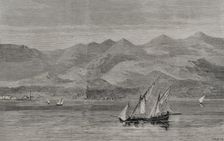 Mount Pelion from the Gulf of Volos, Thessaly, Greece, 1878. Creator: Andrés Ovejero