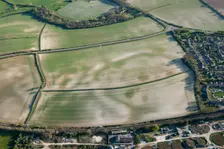 Mount Pleasant, a henge enclosure crop mark, near Dorchester, Dorset, 2015. Creator: Historic England