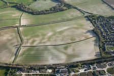 Mount Pleasant, a henge enclosure crop mark, near Dorchester, Dorset, 2015. Creator: Historic England