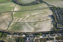 Mount Pleasant, a henge enclosure crop mark, near Dorchester, Dorset, 2015. Creator: Historic England