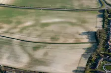 Mount Pleasant, a henge enclosure crop mark, near Dorchester, Dorset, 2015. Creator: Historic England