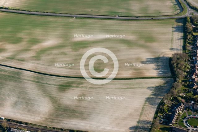 Mount Pleasant, a henge enclosure crop mark, near Dorchester, Dorset, 2015. Creator: Historic England.