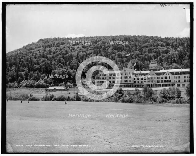 Mount Pleasant golf links, tee no. 1 from tee no. 2, between 1890 and 1901. Creator: Unknown.