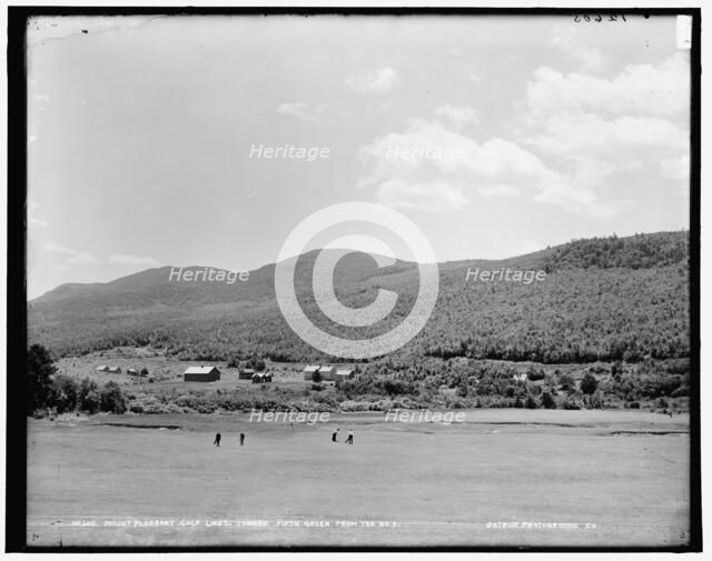 Mount Pleasant golf links, toward fifth green from tee no. 5, between 1890 and 1901. Creator: Unknown.