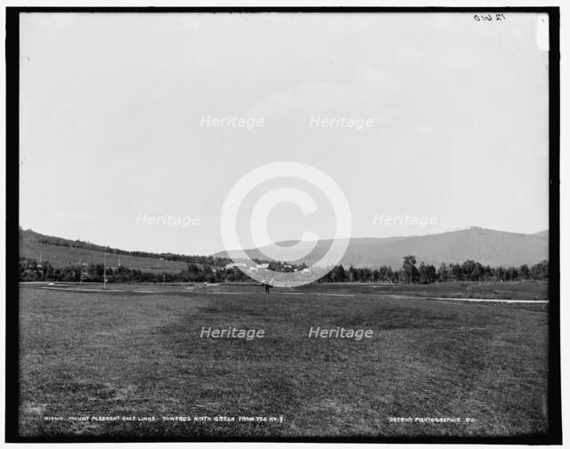 Mount Pleasant golf links, towards ninth green from tee no. 9, between 1890 and 1901. Creator: Unknown.