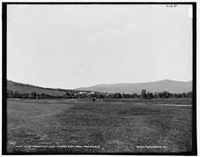 Mount Pleasant golf links, towards ninth green from tee no. 9, between 1890 and 1901. Creator: Unknown