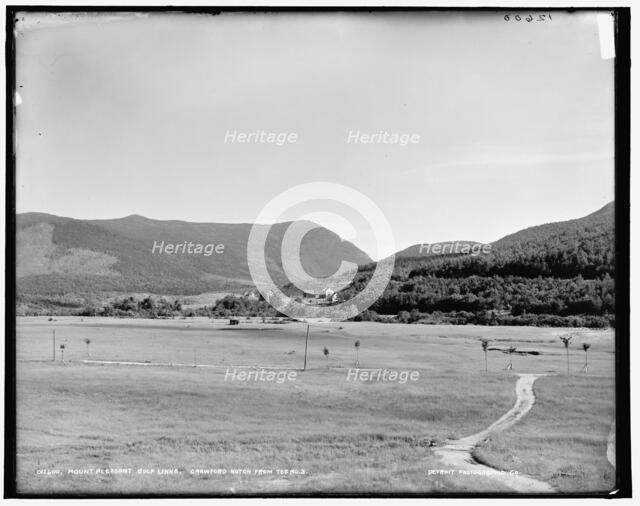 Mount Pleasant golf links, Crawford Notch from tee no. 2, between 1890 and 1901. Creator: Unknown.