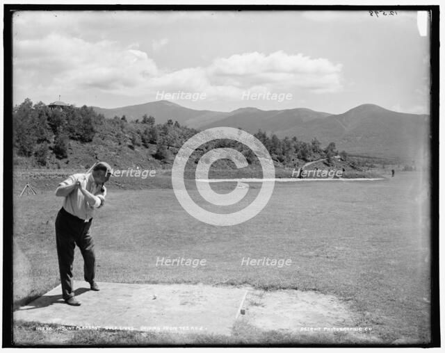 Mount Pleasant golf links driving from tee no. 2, between 1890 and 1901. Creator: Unknown.
