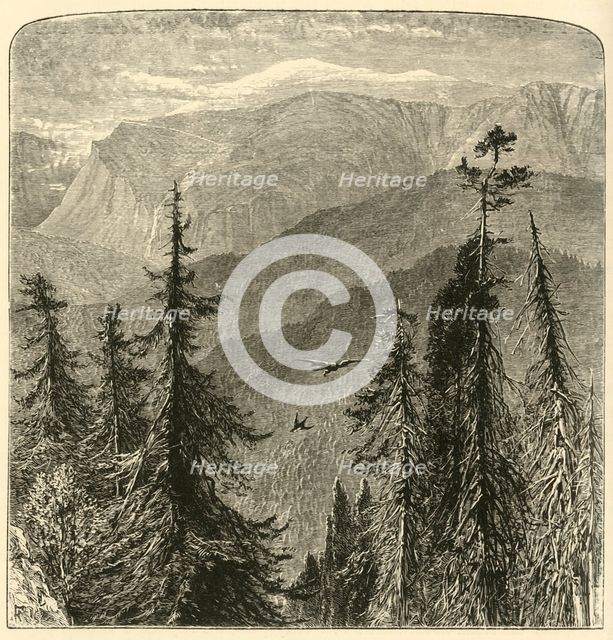 'Mount Washington, from top of Thompson's Falls, Pinkham Pass', 1872. Creator: Harry Fenn.