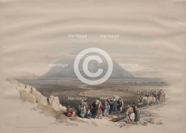 Mount Tabor from the Plain of Esdraelon, 1839. Creator: David Roberts (British, 1796-1864).