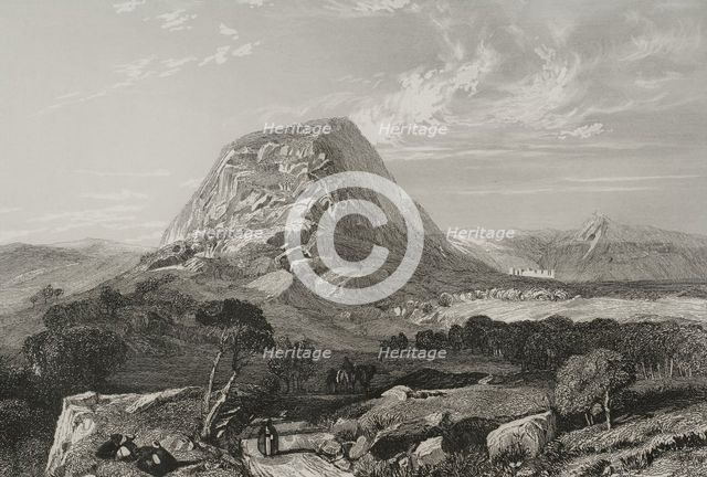 Mount Tabor, Lower Galilee, 1840. Creator: Émile Rouargue.