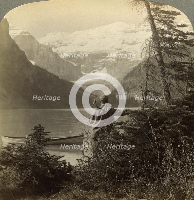 Mount Victoria, Rocky Mountains, Alberta, Canada.Artist: Underwood & Underwood