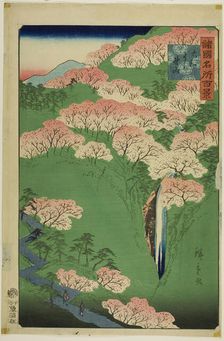 Mount Yoshino, Yamato Province (Yamato Yoshinoyama) from the series "One Hundred Famous Vi..., 1859. Creator: Utagawa Hiroshige II