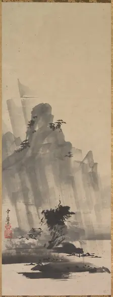 Mountain and River in Storm, first half of 17th century. Creator: Hirowatari Setsuzan (Japanese, ?-1674)