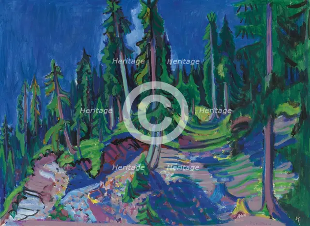 Mountain forest study, 1936. Creator: Kirchner, Ernst Ludwig (1880-1938).