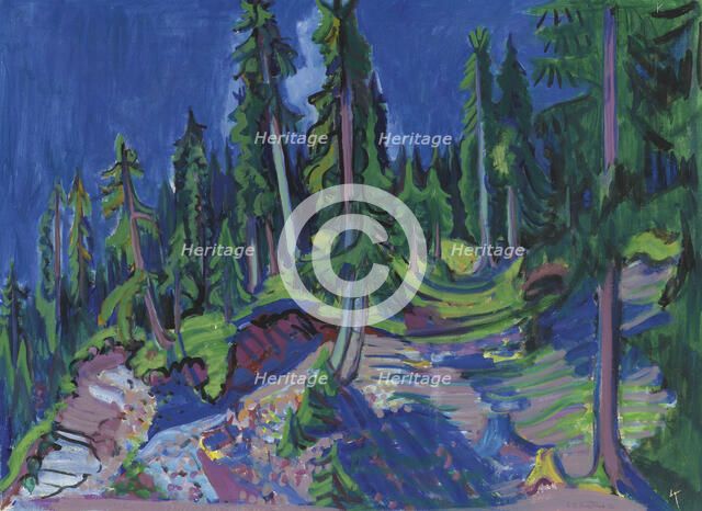 Mountain forest study, 1936. Creator: Kirchner, Ernst Ludwig (1880-1938).