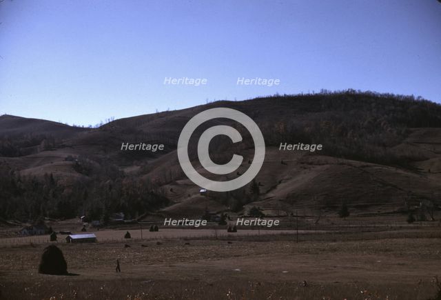Mountain farm along the Skyline Drive, Virginia, ca. 1940. Creator: Jack Delano.