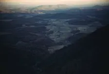 Mountain farms along the Skyline Drive in Virginia, ca. 1940. Creator: Jack Delano