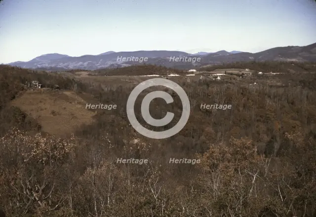 Mountain farms along the Skyline Drive, Va., ca. 1940. Creator: Jack Delano.