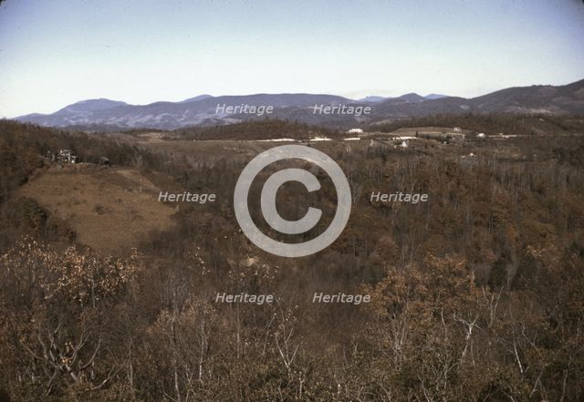 Mountain farms along the Skyline Drive, Va., ca. 1940. Creator: Jack Delano.