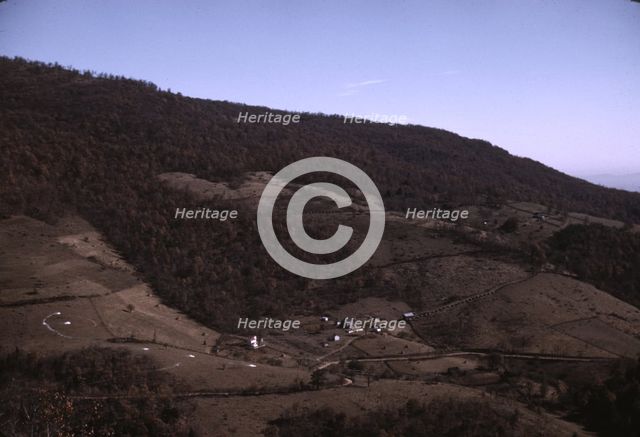 Mountain farms along the Skyline Drive, Va., ca. 1940. Creator: Jack Delano.