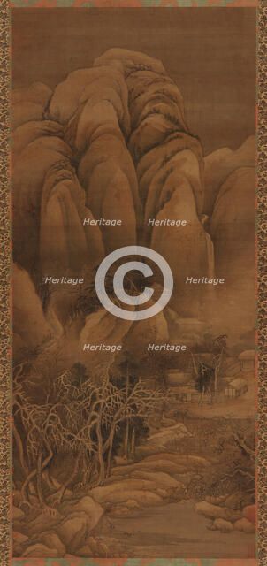 Mountain Hamlet after Snow, Ming or Qing dynasty, 17th century. Creator: Unknown.