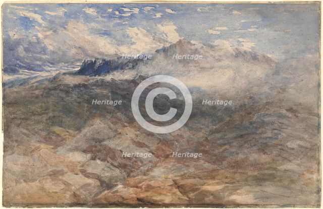 Mountain Heights, Cader Idris, c. 1850. Creators: David Cox, David Cox the elder.