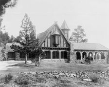 Mountain lodge of Mrs. Paul T. Mayo, Bear Creek Can~on, Rocky Mountains, Colorado...c1903 - 1923. Creator: Frances Benjamin Johnston
