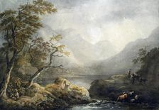 Mountain lake, 1809. Creator: Benjamin Barker