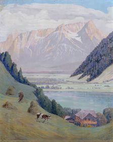 Mountain lake, 1911. Creator: Max Kahrer