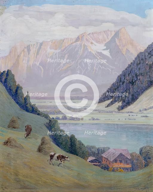 Mountain lake, 1911. Creator: Max Kahrer.