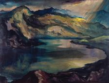 Mountain lake, 1925. Creator: Richard Harlfinger