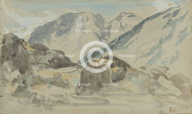 Mountain landscape, 1840-1850. Creator: Eugene Delacroix.