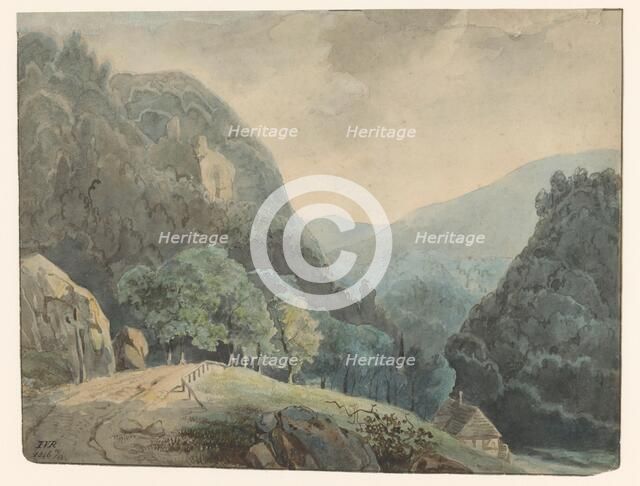 Mountain landscape, 1846. Creator: Monogrammist IVR.